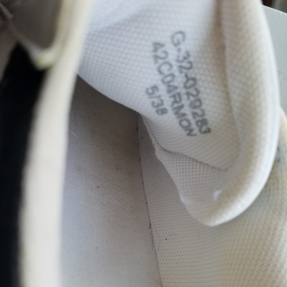 Topshop Sneakers White Black Trim Size 38/7 Made in Italy - Picture 10 of 12